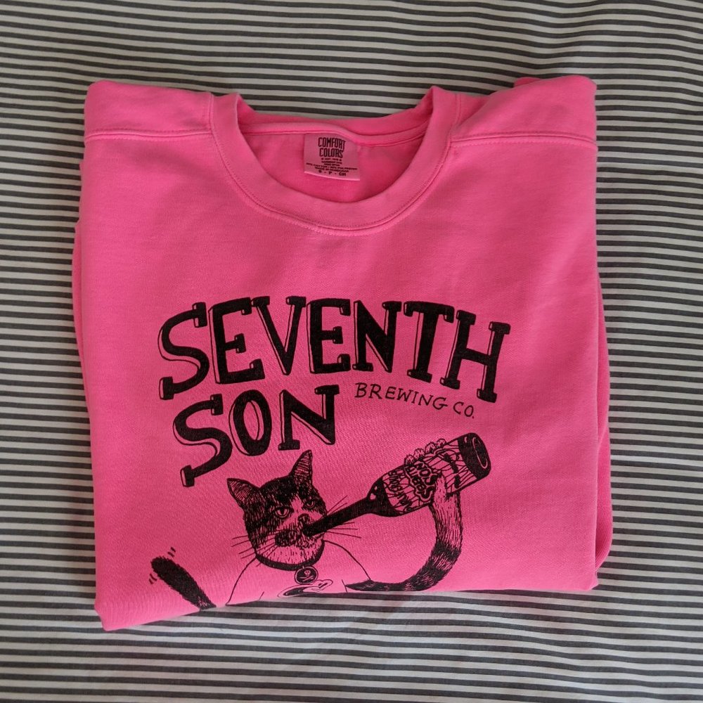 Hot Pink Seventh Son Cat Sweatshirt EUC